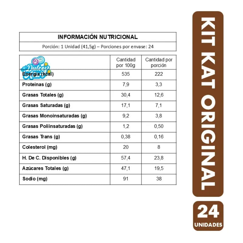 Kit Kat Original - Oblea Bañada En Chocolate (display 24u)