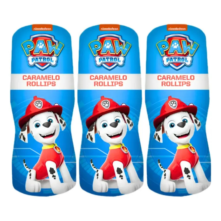 Caramelo Rollips Paw Patrol Sabor Fresa Sin Azúcar Pack 3u