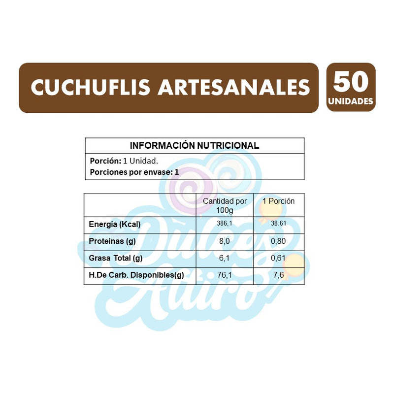 Caja Con 50 Cuchuflis Bañados En Chocolate