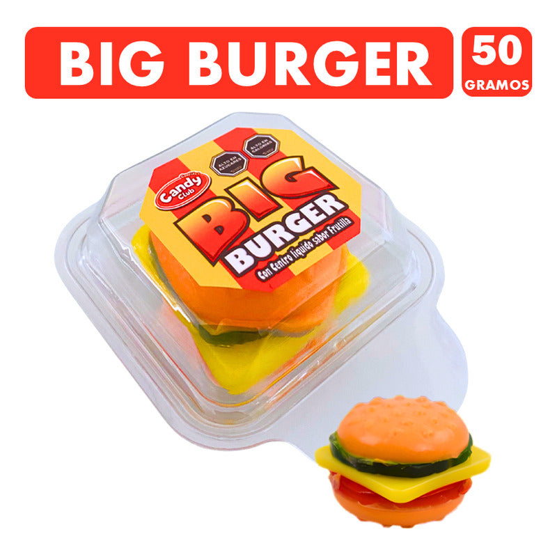 Big Buger - Gomita En Forma De Hamburguesa Por Partes (1u)