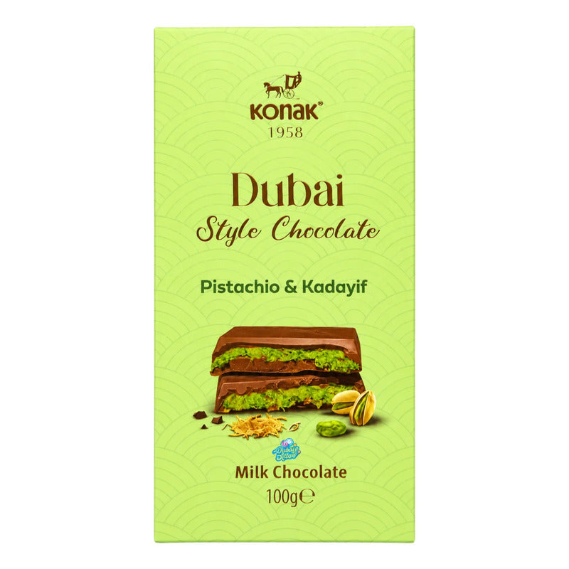 Chocolate Dubai Sabor Pistachio & Kadayif - Barra 100g