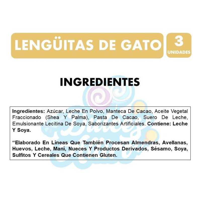 Chocolate - Lenguitas De Gato Costa (pack Con 3 Unidades)