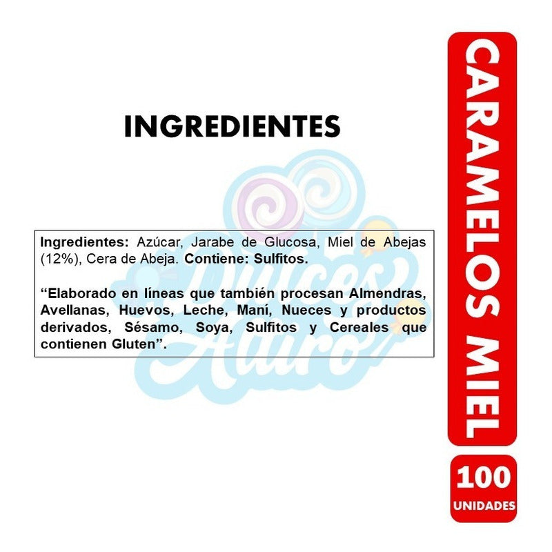 Caramelos De Miel, Marca Ambrosoli - Bolsa De 100uni Aprox.