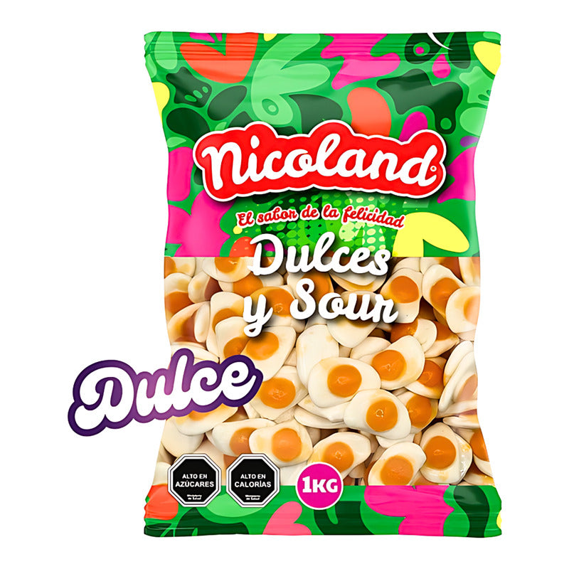 Gomitas En  Forma De Huevo Frito De Nicoland (bolsa De 1kg)