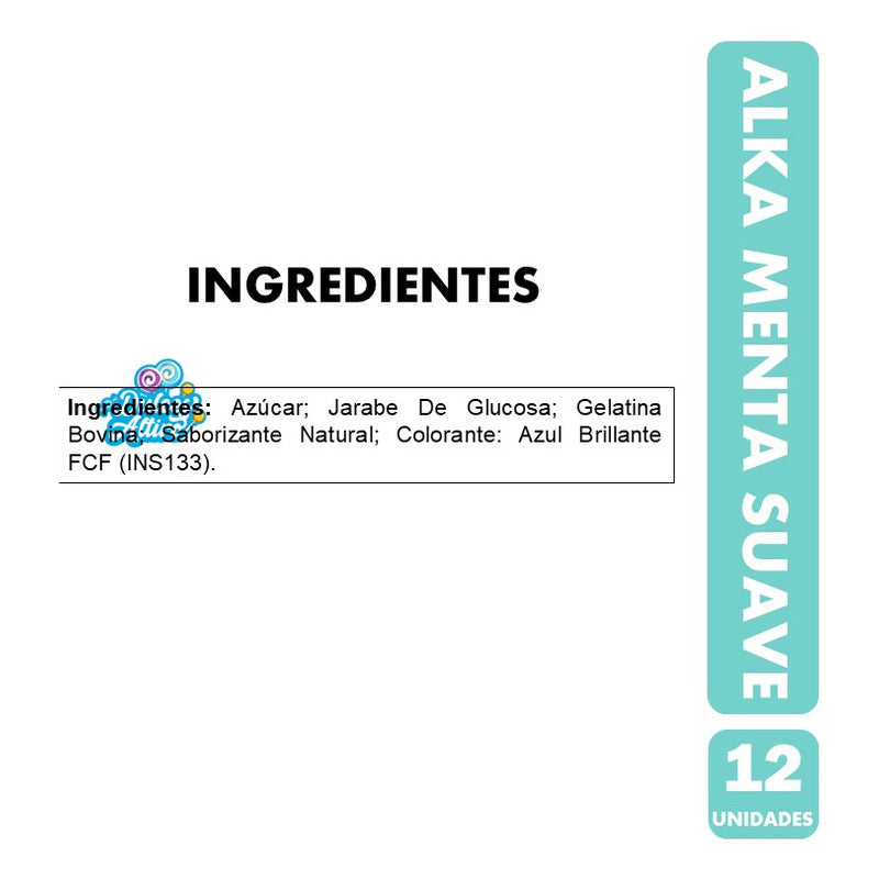 Alka Menta Suave En Gomita - Arcor (caja Con 12 Unidades)