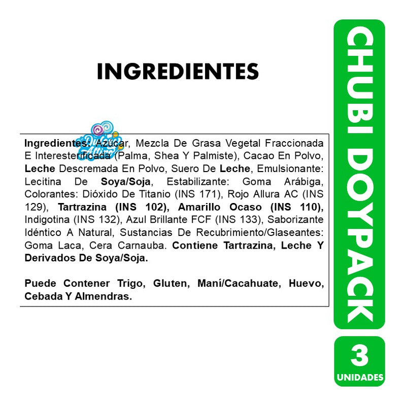 Chubi Arcor - Formato Para Compartir Doypack (pack De 3 Uni)