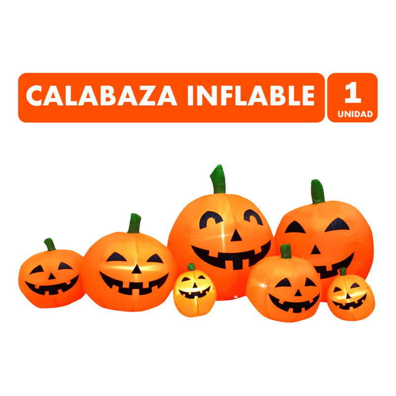 Calabazas Inflables Para Decoración De Halloween De 210cm Naranja