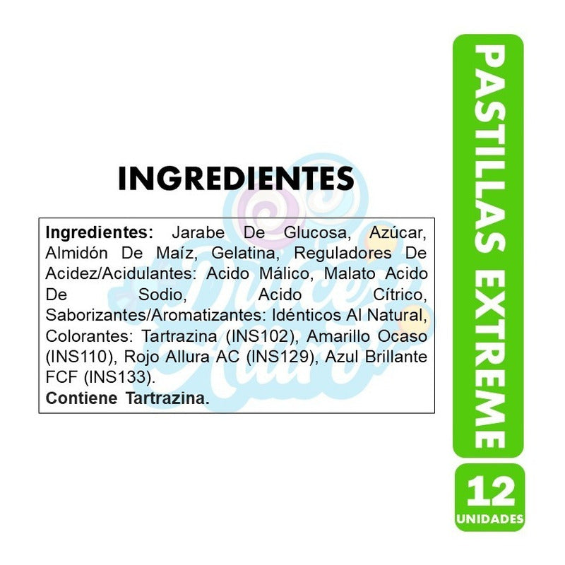 Mogul Extreme - Pastillas Gomitas Acidas (caja Con 12 Uni)