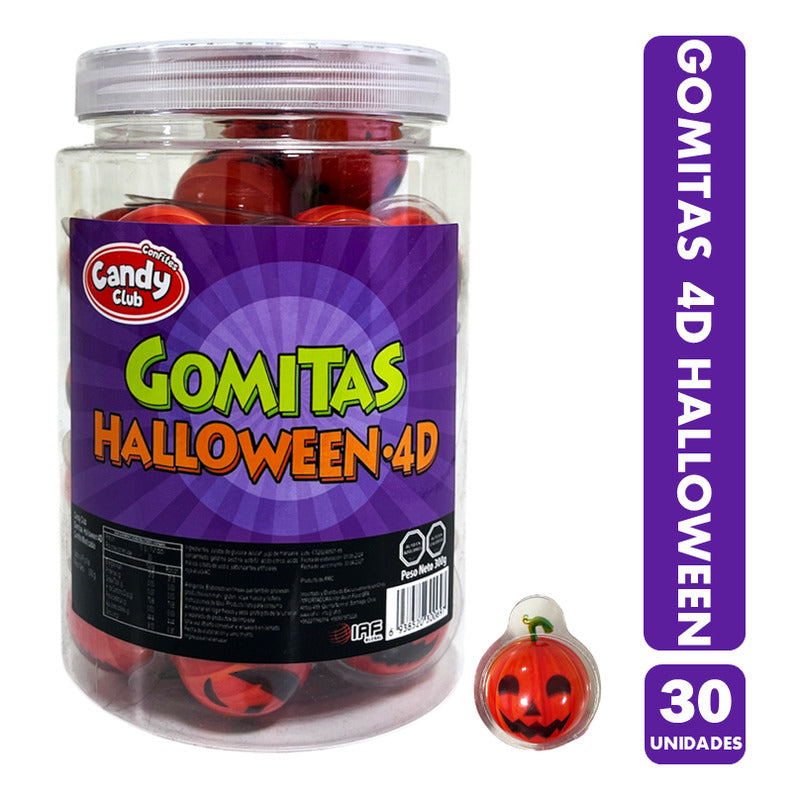 Gomitas 4d Halloween En Forma De Calabazas - Contiene 30 Uni