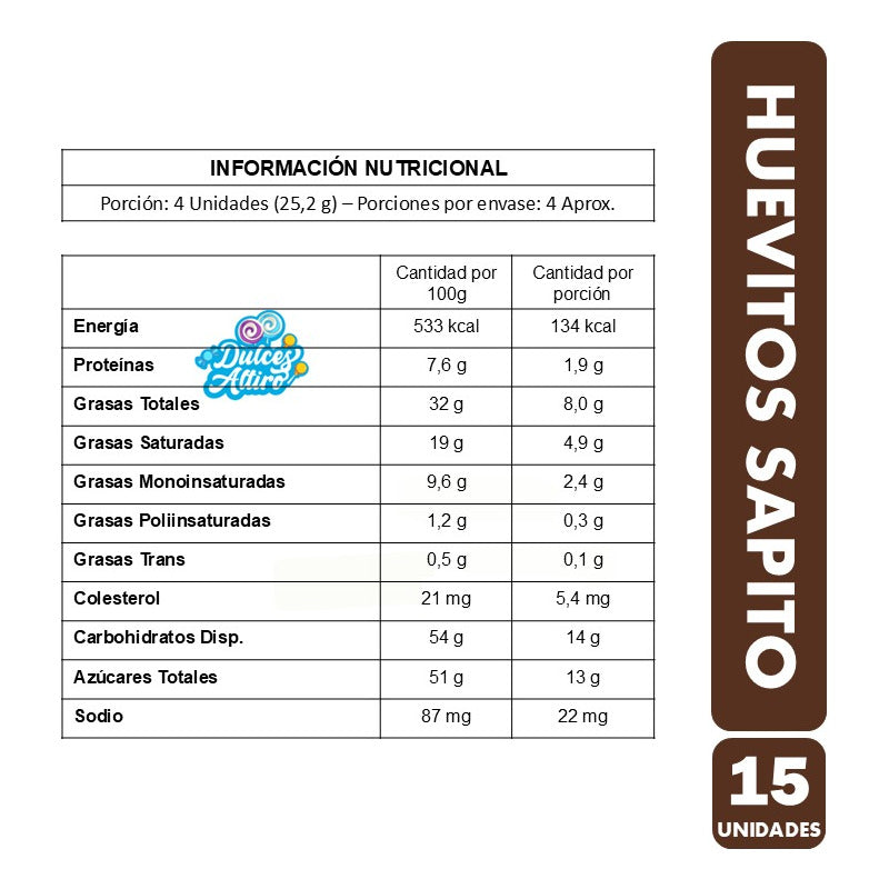 Huevitos De Chocolate Sapito De Arcor (caja Con 16 Unidades)
