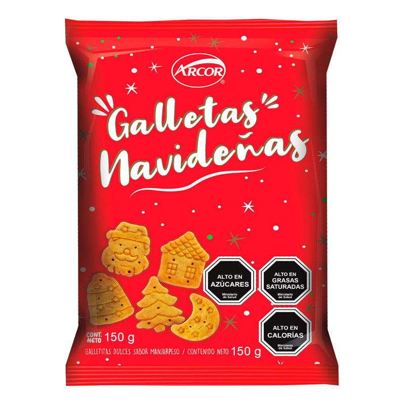 Galletas Navidad Sabor Manjar De Arcor - (pack De 10 Uni)