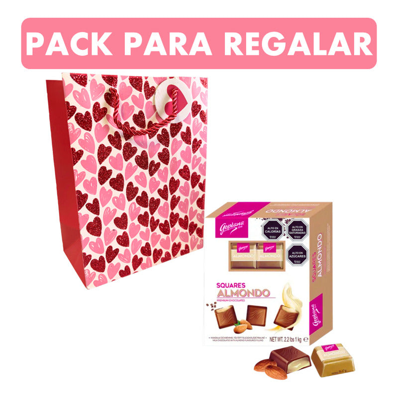 Pack Bombones Premium Almendra Goplana 1kg + Bolsa De Regalo
