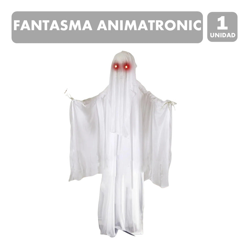 Fantasma Animatronic Con Movimiento Y Sonido Halloween