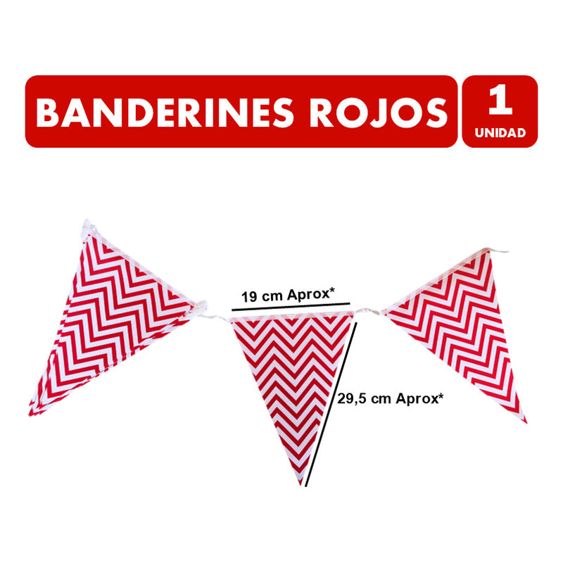 Pack Cumpleaños Color Rojo - Adornos Accesorios Decoración