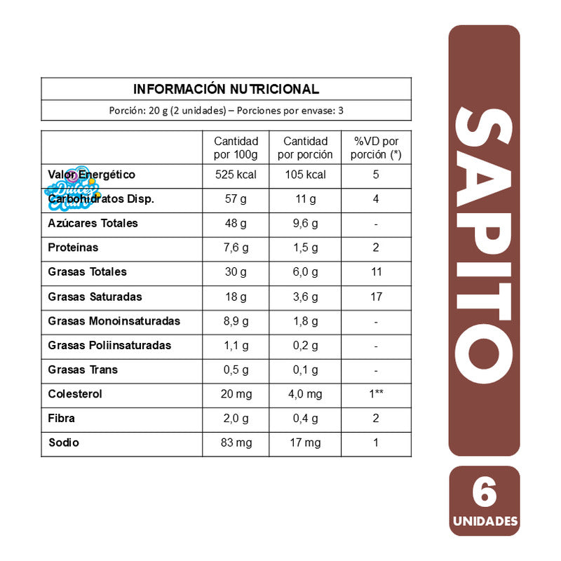 Sapito Chocolate Relleno Con Leche Y Cereales (bolsa Con 6u)