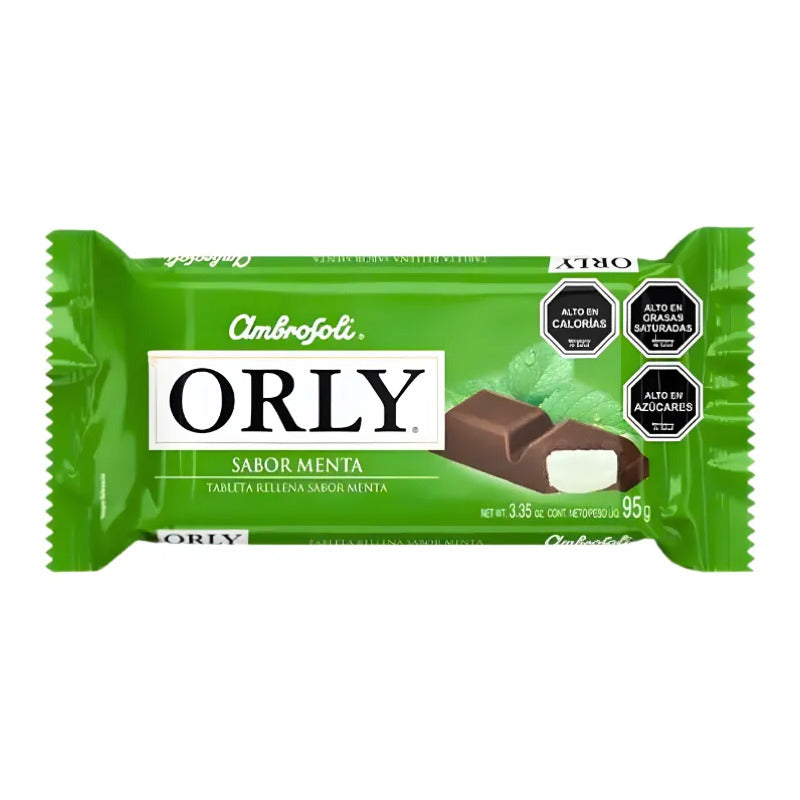 Chocolate Orly Menta De Ambrosoli (barra 95 Gramos)