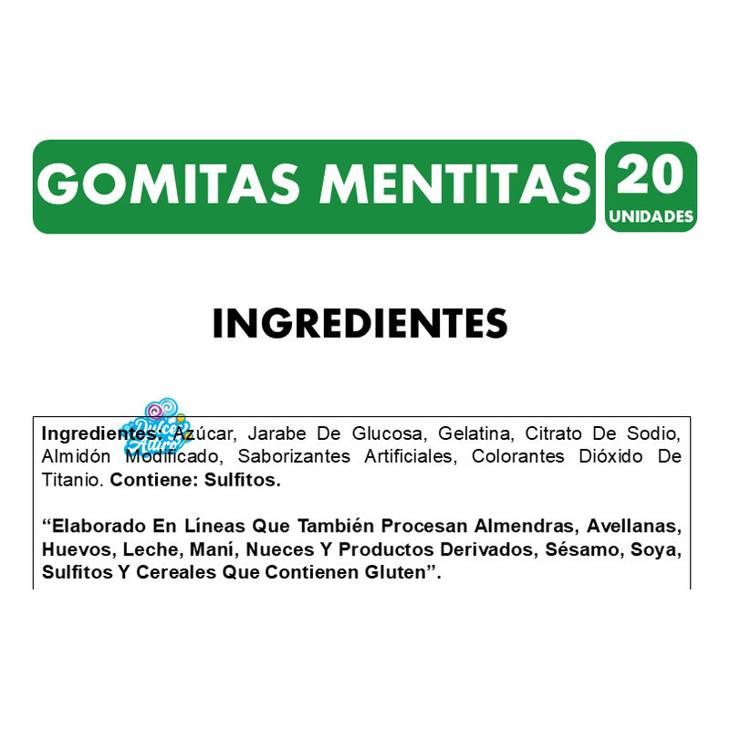 Mentitas - Gomitas Sabor A Menta De Ambrosoli (20 Unidades)