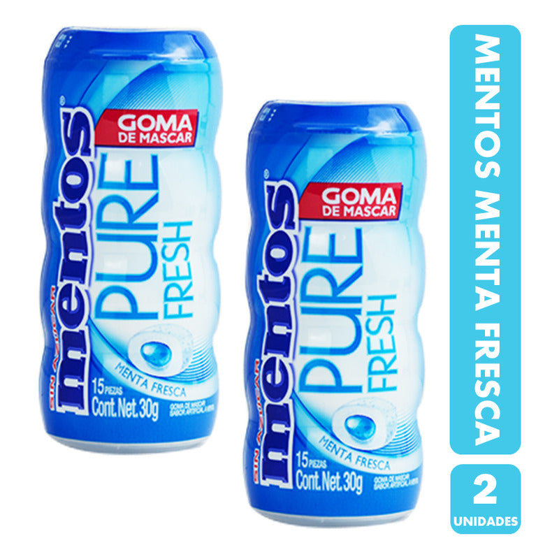 Chicle Mentos Sabor A Menta - Azul - Sin Azúcar(pack Con 2u)