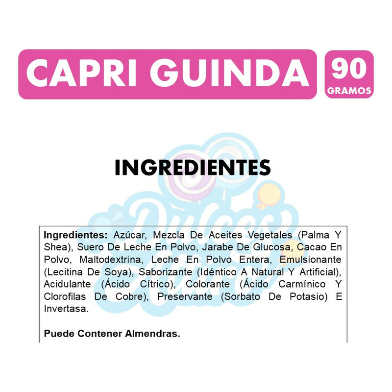 Capri Guinda - Chocolate Relleno Sabor Guinda (tableta 90gr)