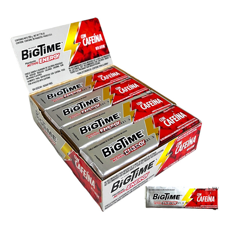 Bigtime Energy - Goma De Mascar Sin Azúcar Sabor Guaraná