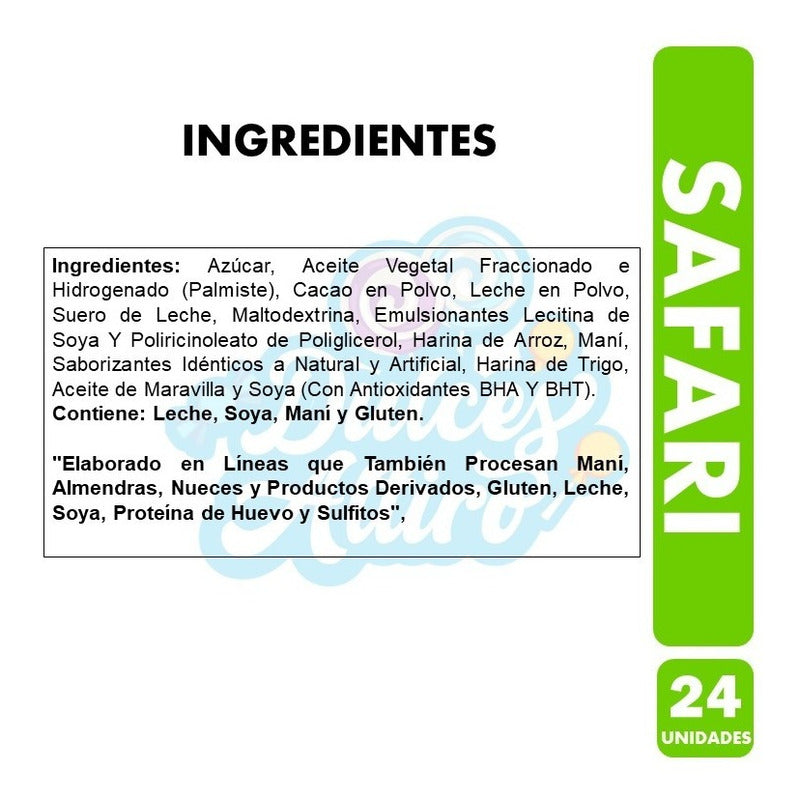 Chocolate Safari X24 (caja Con 24 Unidades De Safari)