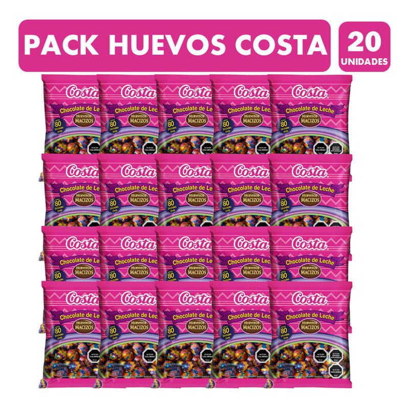 Bolsa Huevos De Pascua Costa Por Mayor De 80u (20 Bolsas)