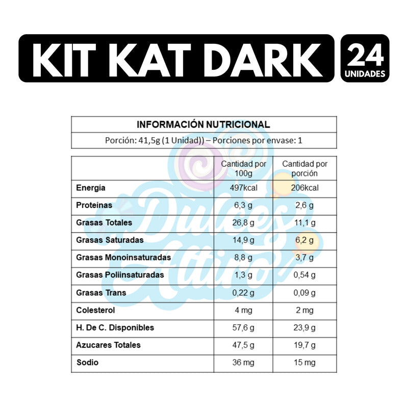 Kit Kat Dark En Caja De Nestle Por Mayor (caja De 24 Uni)