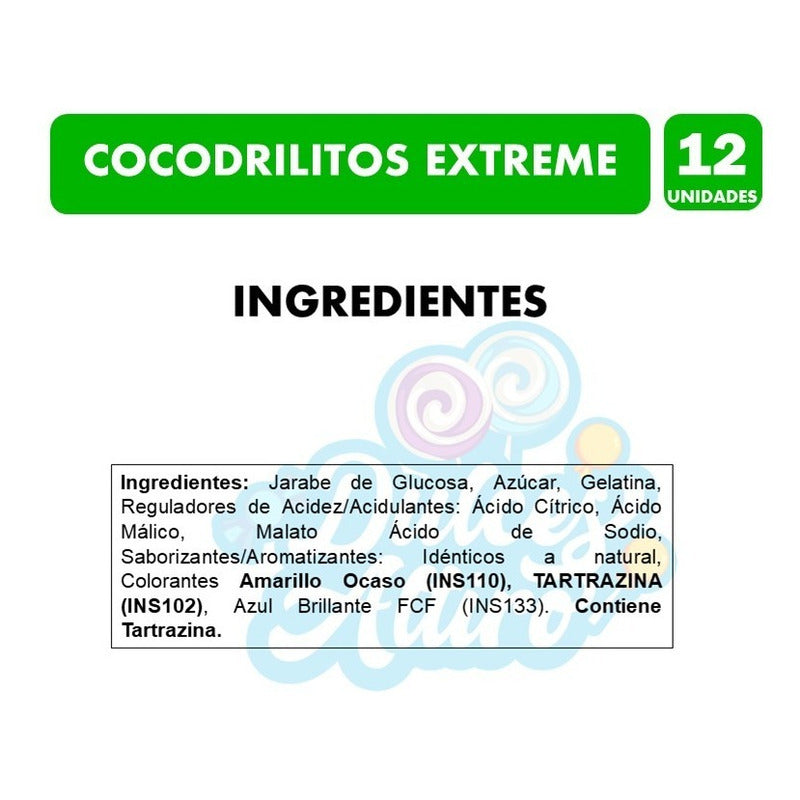 Caja Gomitas Arcor Mogul Extreme Cocodrilitos - Caja 12 Un.