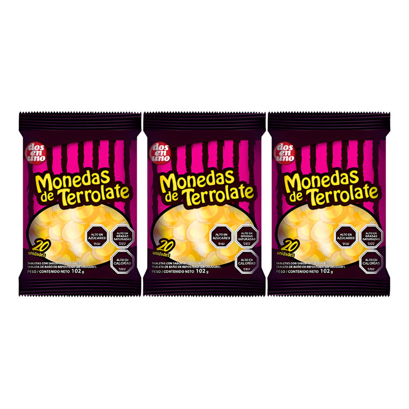 Dulces Para Halloween - Monedas De Terrolate (pack 3 Uni)