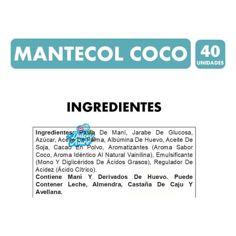 Mantecol Coco 111 Gramos - Caja De 40 Unidades