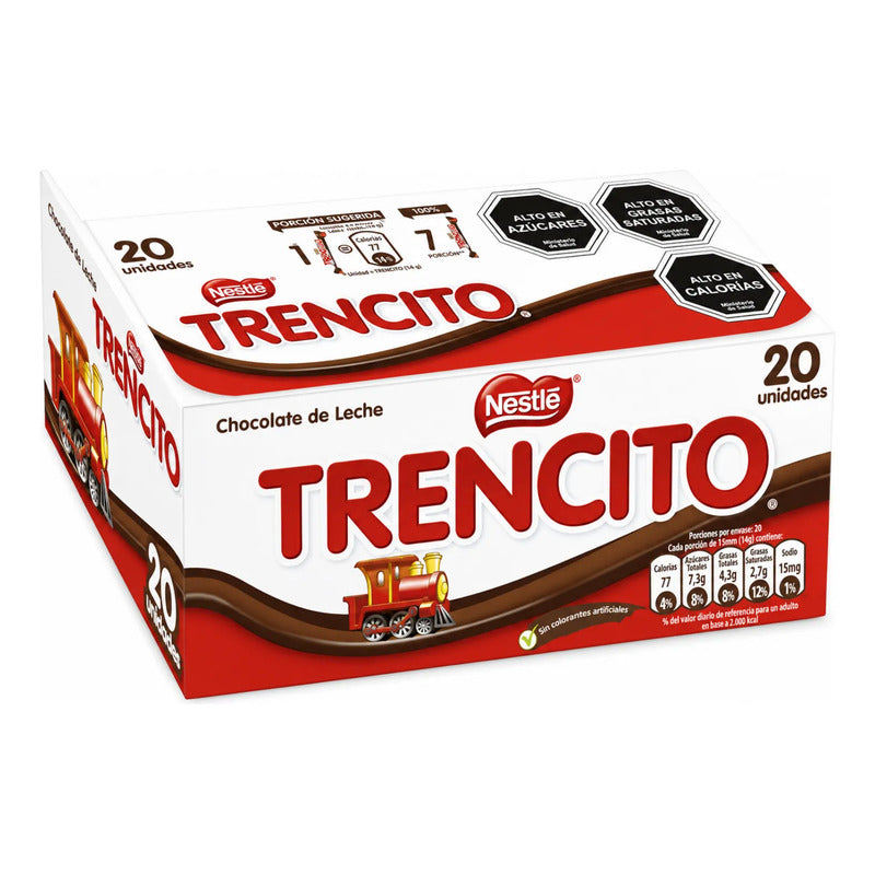Chocolate Trencito De Nestlé - Caja Con 20 Unidades