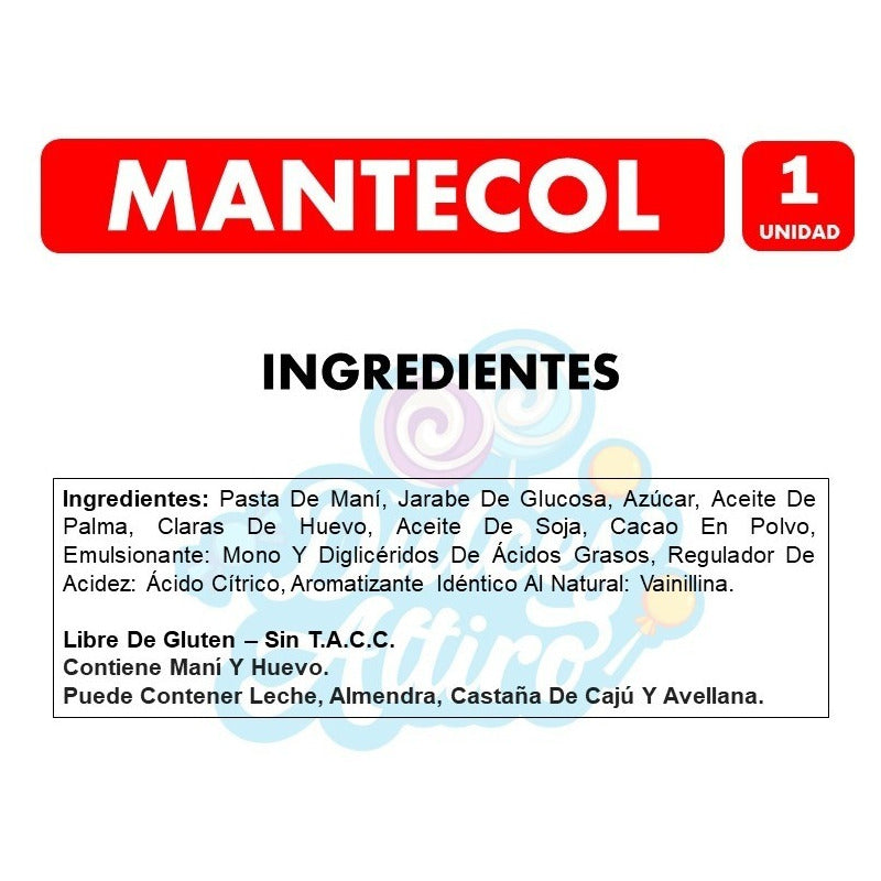 Barra De Mantecol 250 Grs - Libre De Gluten
