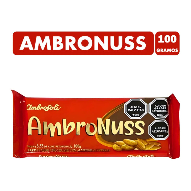 Chocolate Ambronuss Con Almendras Enteras De Ambrosoli
