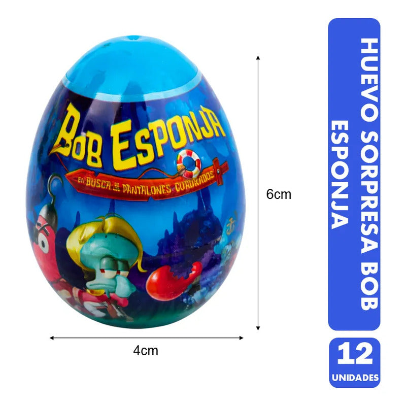 Huevo Sorpresa Bob Esponja Brickell Candy (display 12 Uni)