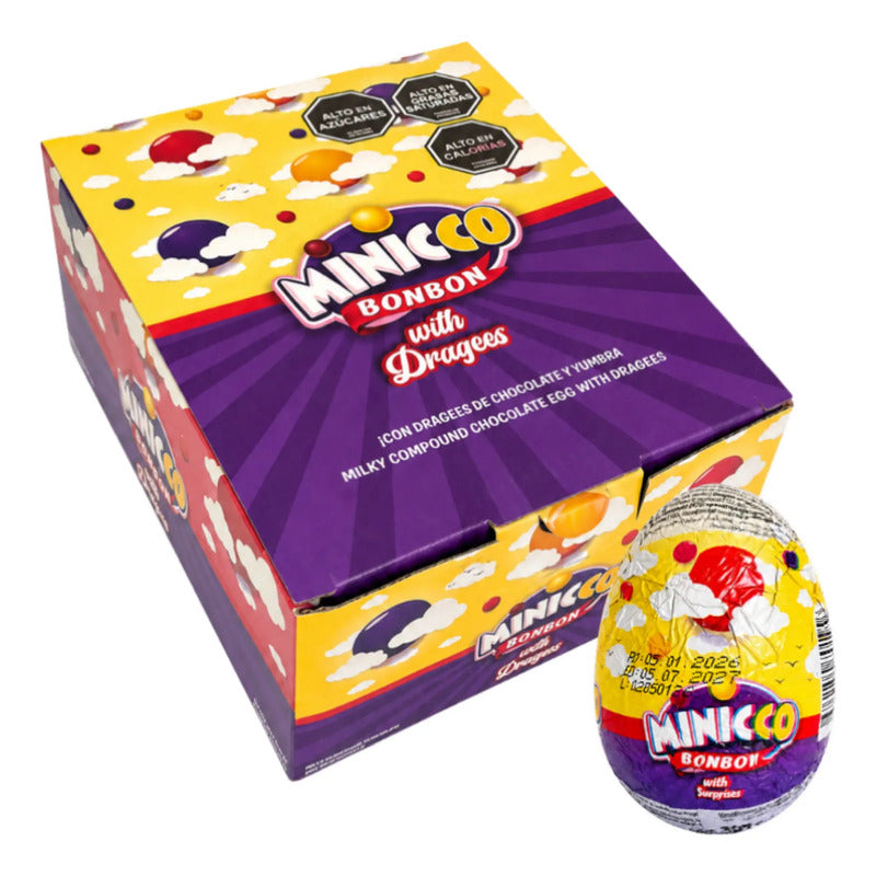 Huevos De Chocolate Bonbon Minicco (caja Con 12 Unidades)