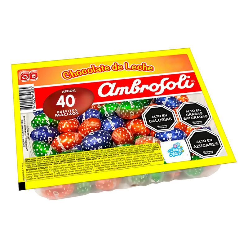 Huevos De Pascua Ambrosoli - Huevos Macizos (bandeja De 40u)