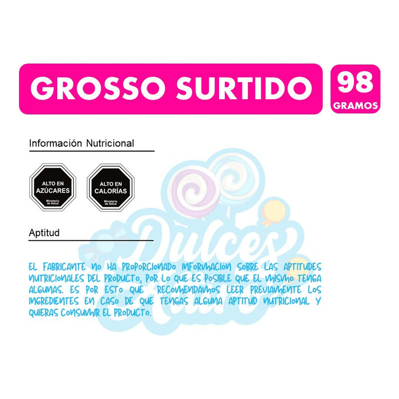 Grosso Sabores Surtidos - Chicles De Arcor (bolsa Con 98gr)