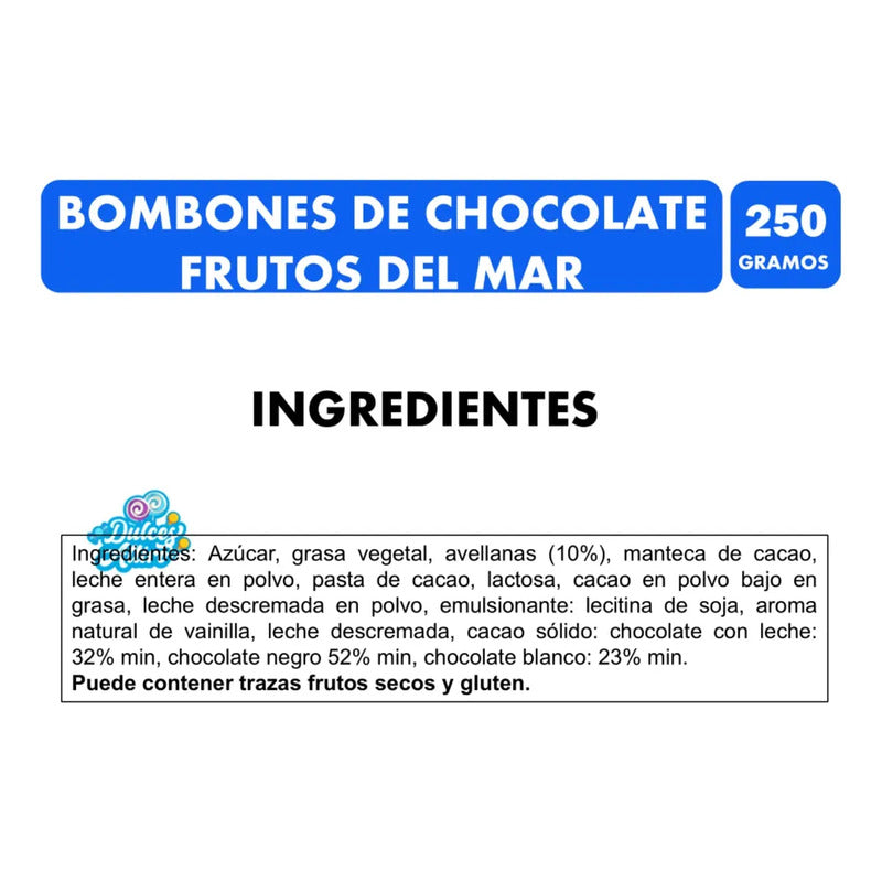 Bombones Formas Del Mar Maitre Truffout - Caja Con 250gramos