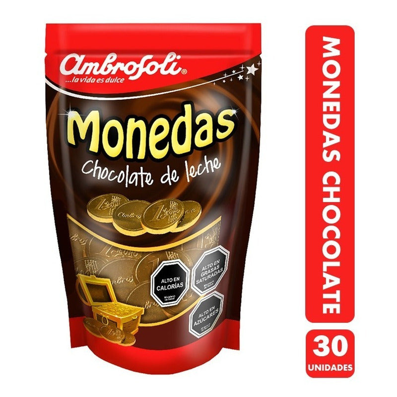 Monedas De Chocolate De Ambrosoli - (bolsa Con 30 Unidades).