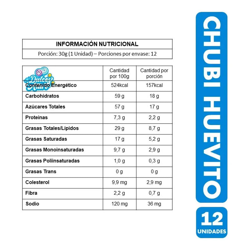 Huevos De Chocolate Relleno Con Chubi (caja Con 12 Huevitos)