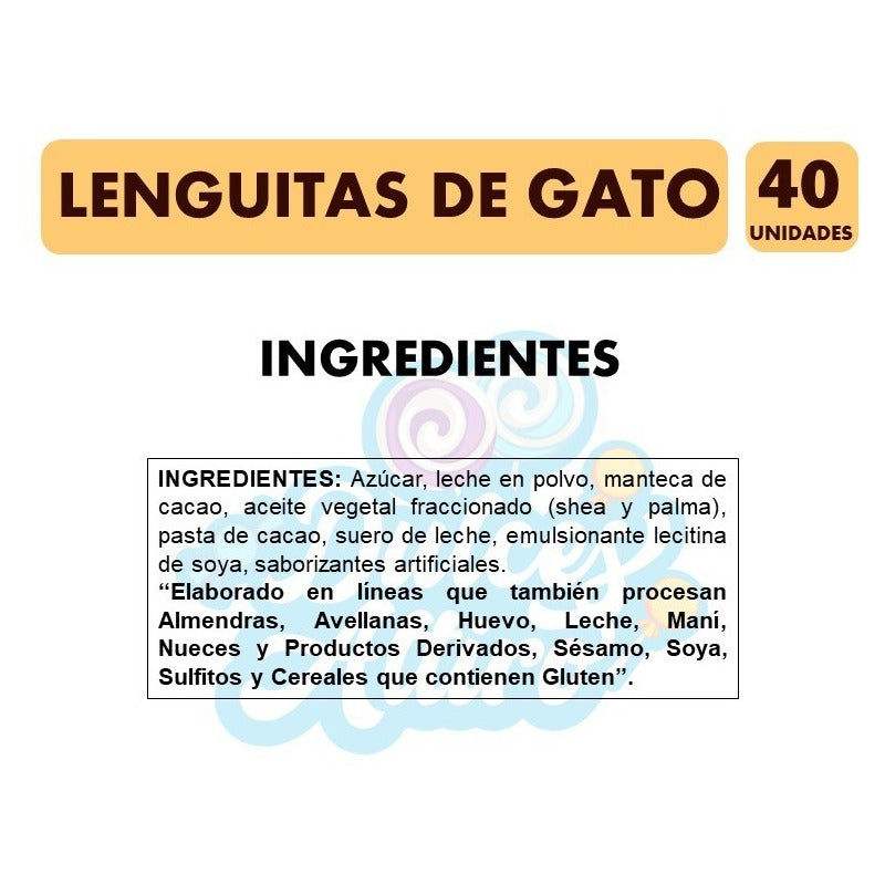 Chocolate Lengüitas De Gato, De Costa - (caja De 120 Gramos)