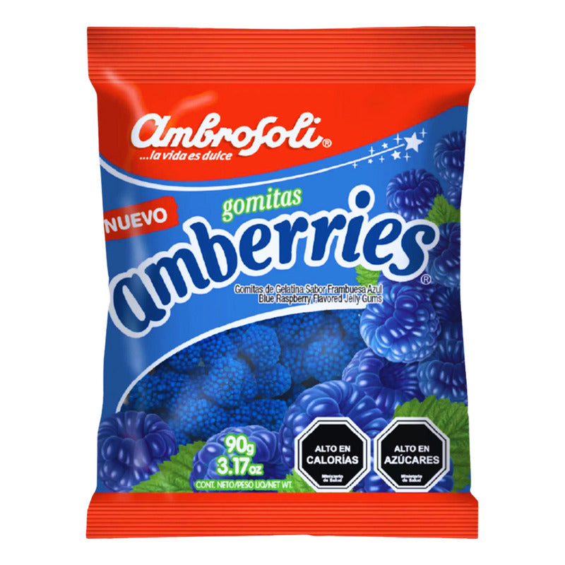 Gomitas Amberries Frambuesa Azul De Ambrosoli (90 Gramos)