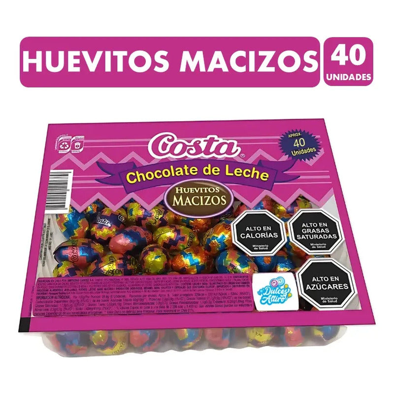 Huevitos De Pascua Costa Chocolate Macizo (bandeja 40uni)