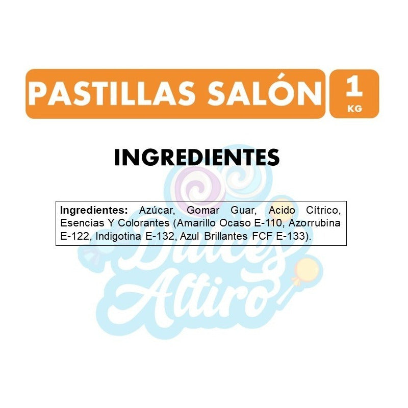 Pastillas De Salón Surtidas (bolsa Con 1 Kilogramo)