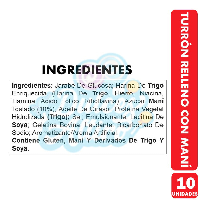Oblea De Turrón Sabor A Maní De Arcor (pack Con 10unidades)