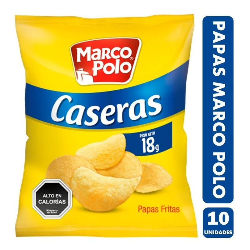 Papas Fritas Marco Polo (tamaño Colación) Pack De 10unidades