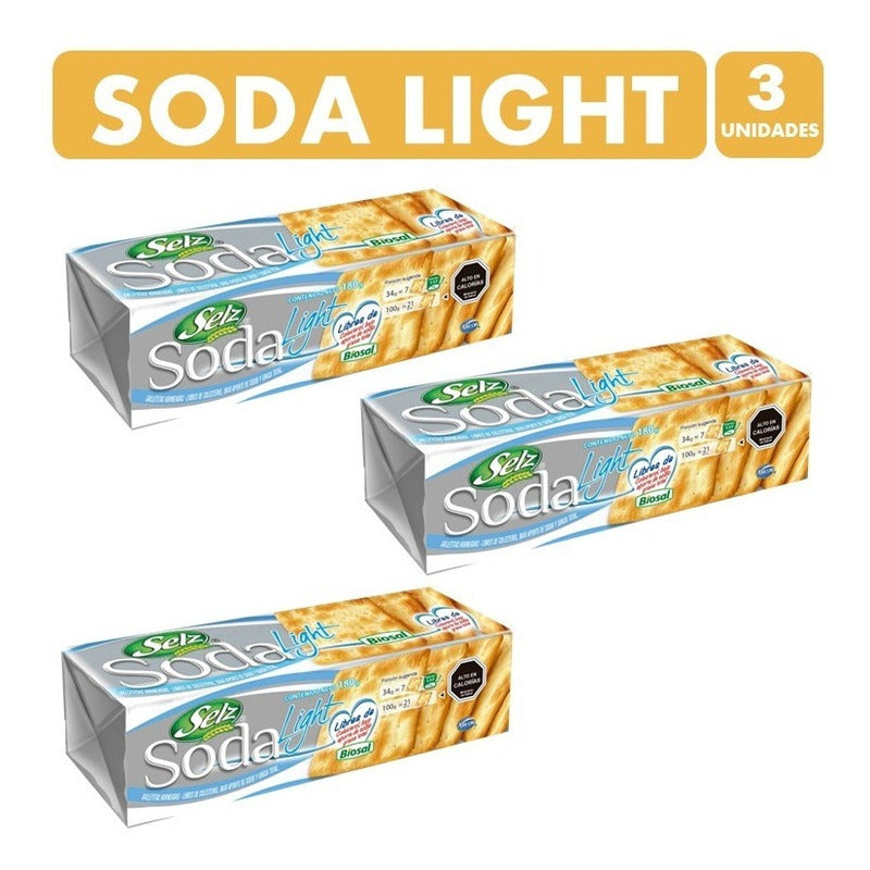 Selz Biosal Soda Light - Galletas Cuadradas (pack De 3 Uni)