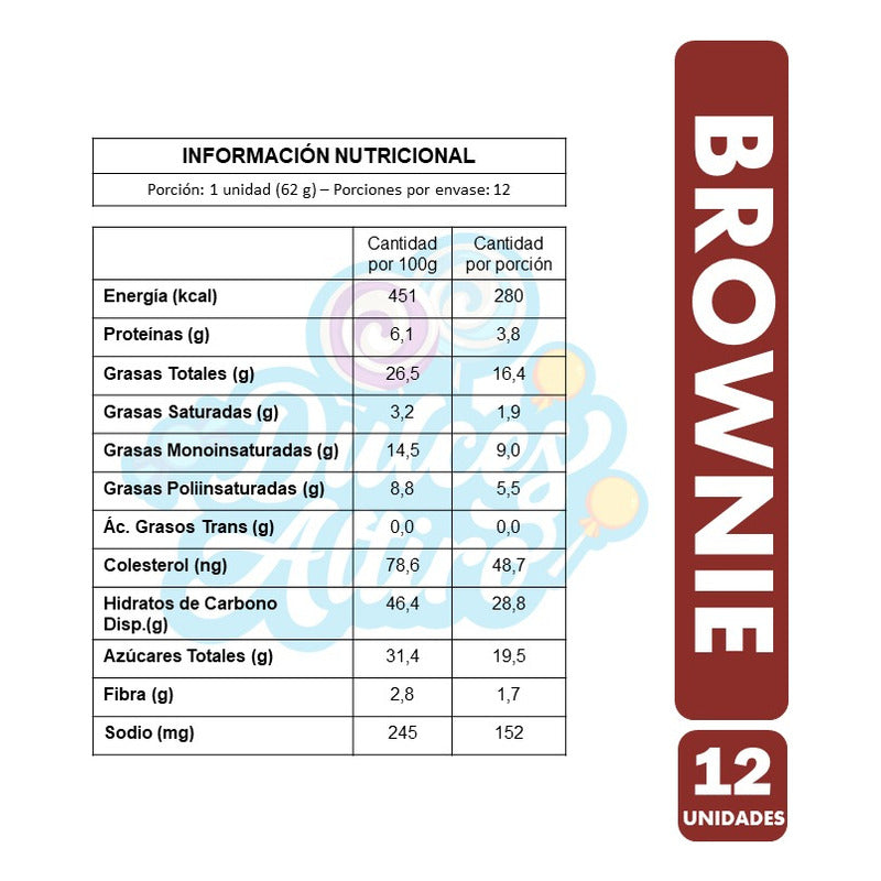 Brownie Nuez De Nutrabien Individual (caja Con 12 Unidades)
