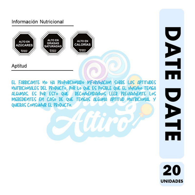 Date Date De Fruna - Marshmallows Con Chocolate (pack  20un)
