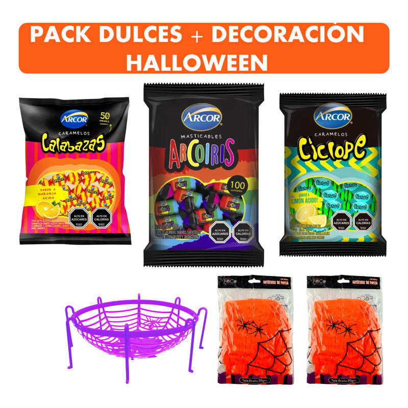 Pack Dulces Mas Decoración Halloween - Especial Para Regalar